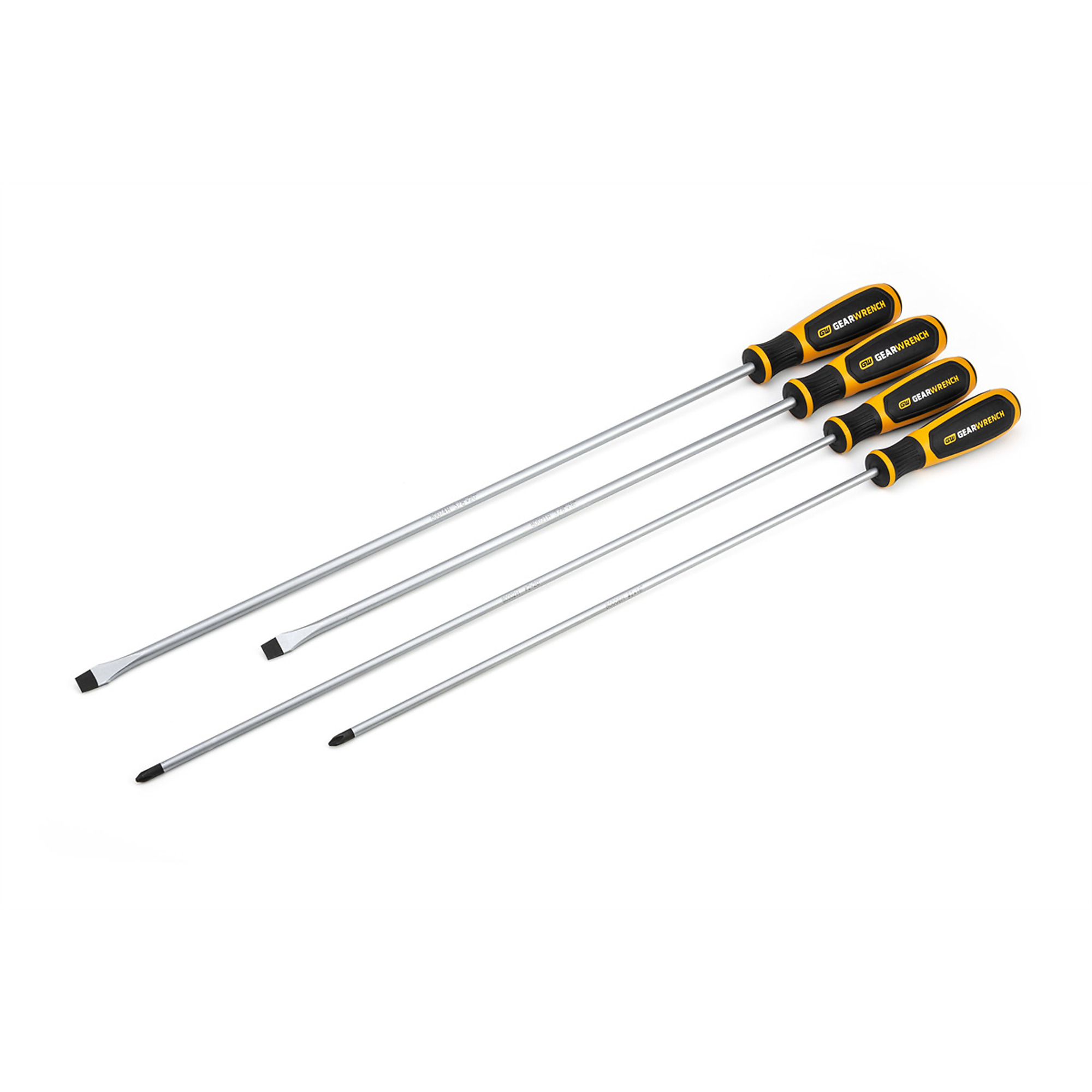 GearWrench 4-Piece Phillips/Slotted Dual Material Screwdriver Set, Model# KDT80069H